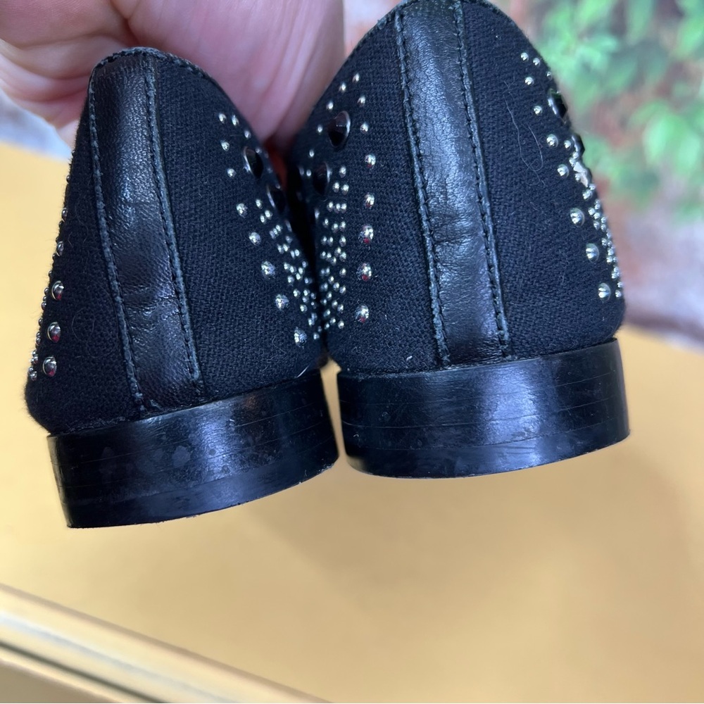 DONALD PLINER Black Textile Modern Downtown Walkable Studded Loafers, 8.5 - Picture 16 of 16